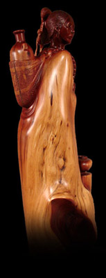 "Whispering Water" Manzanita carving by Alex LX Lewis